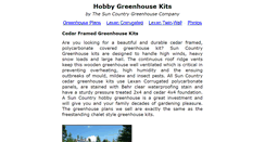 Desktop Screenshot of hobby-greenhouse.com
